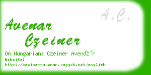 avenar czeiner business card